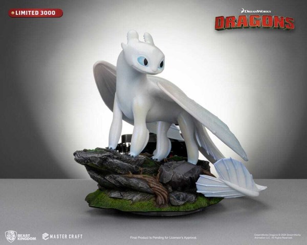 Dragons 3 Master Craft Light Fury beeldje 29 cm