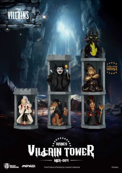Disney Villains beeldjes assortiment Mini Egg Attack Villain Tower Blind Box Serie 12 cm