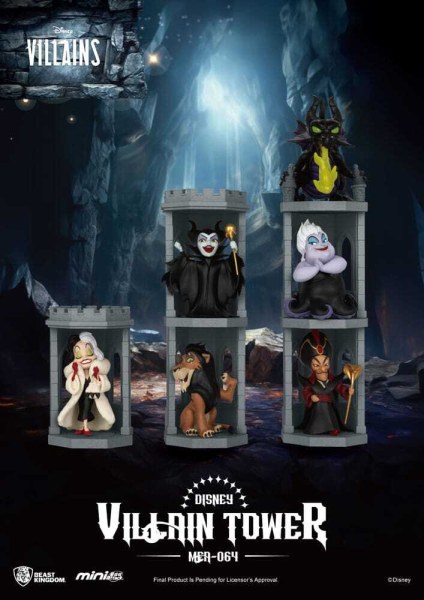 Disney Villains beeldjes assortiment Mini Egg Attack Villain Tower Blind Box Serie 12 cm