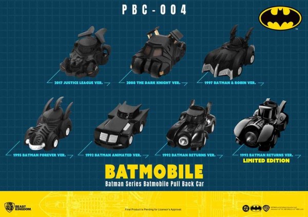 Batman Pull Back Car Series 6-pack cars Blind Box