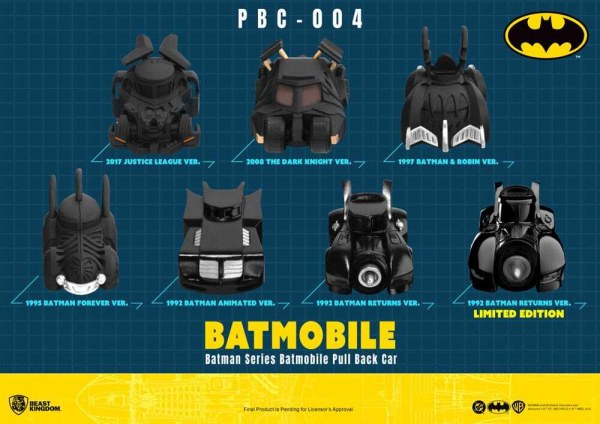 Batman Pull Back Car Series 6-pack cars Blind Box