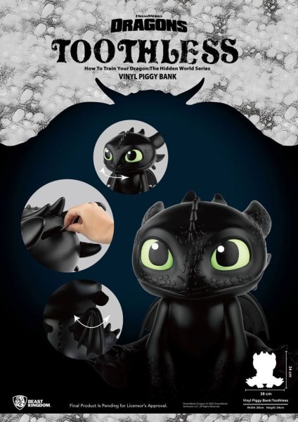 Draken spaarpot Piggy Vinyl Tandloos 30 cm