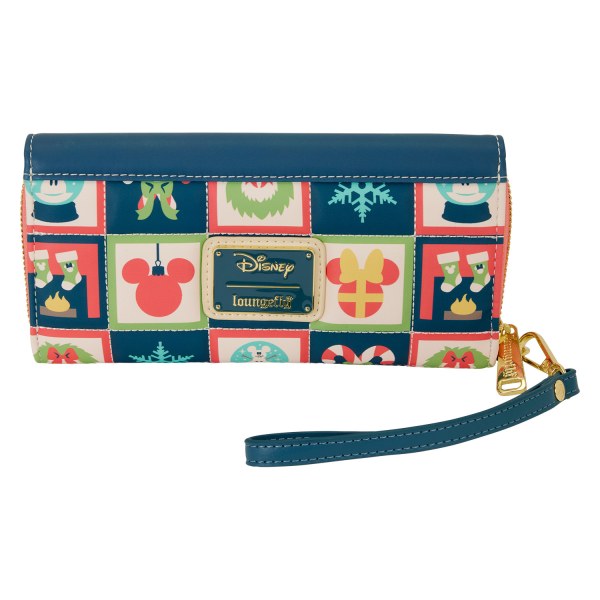 MICKEY EN MINNIE HOLIDAY FLAP PORTEMONNEE - DISNEY LOUNGEFLY
