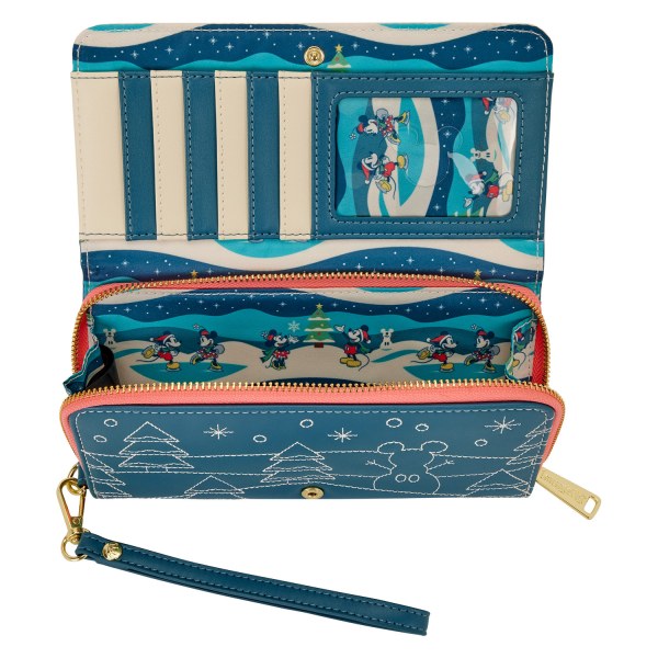 MICKEY EN MINNIE HOLIDAY FLAP PORTEMONNEE - DISNEY LOUNGEFLY