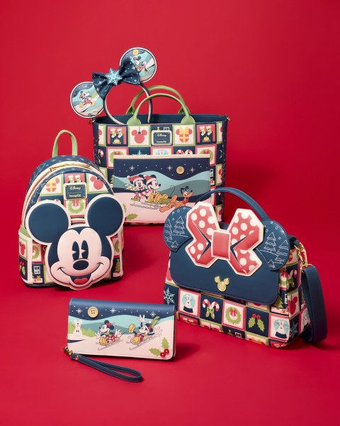 MICKEY EN MINNIE HOLIDAY FLAP PORTEMONNEE - DISNEY LOUNGEFLY