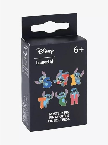 STITCH LETTERS EN POSES MYSTERIE BOX PIN - DISNEY LOUNGEFLY