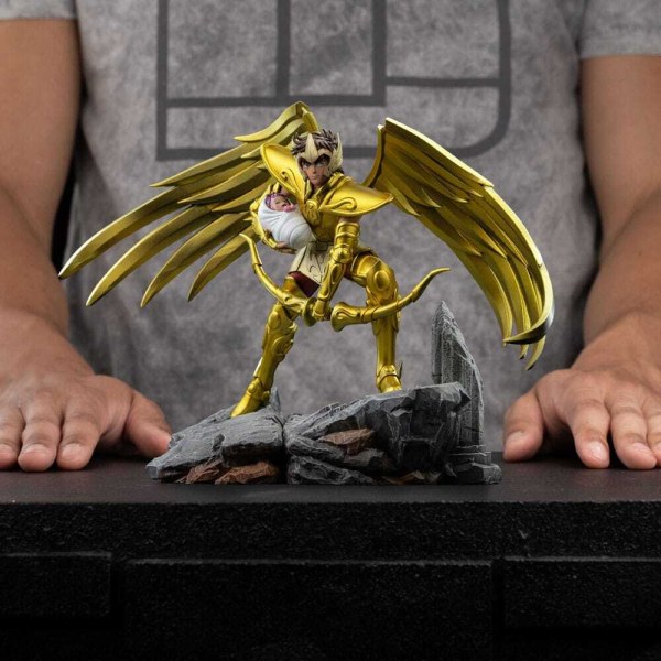 Het beeld van de Ridders van de Dierenriem, schaal 1/10, Art Scale Boogschutter Aiolos-beeld, 21 cm