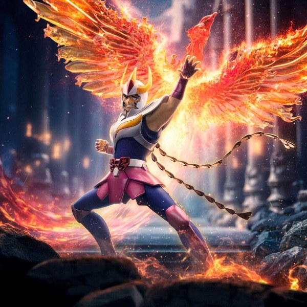 Het beeld van de Ridders van de Dierenriem 1/10 Deluxe Art Scale Phoenix Ikki 41 cm