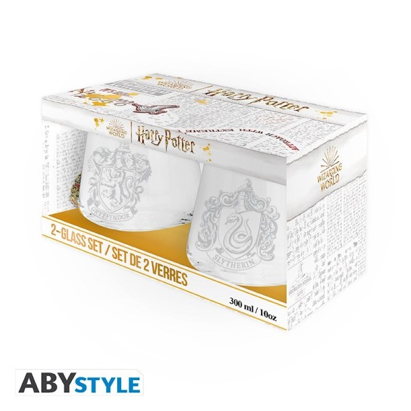 Set van 2 Gryffindor & Slytherin glazen - Harry Potter