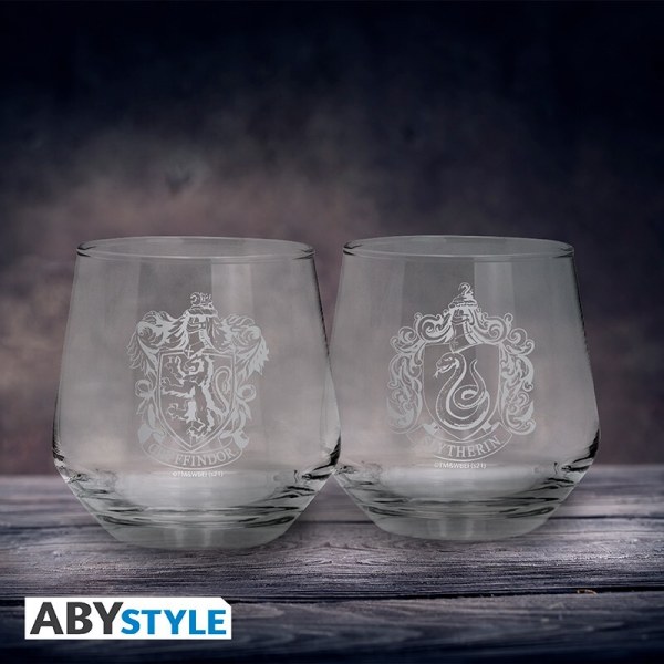 Set van 2 Gryffindor & Slytherin glazen - Harry Potter