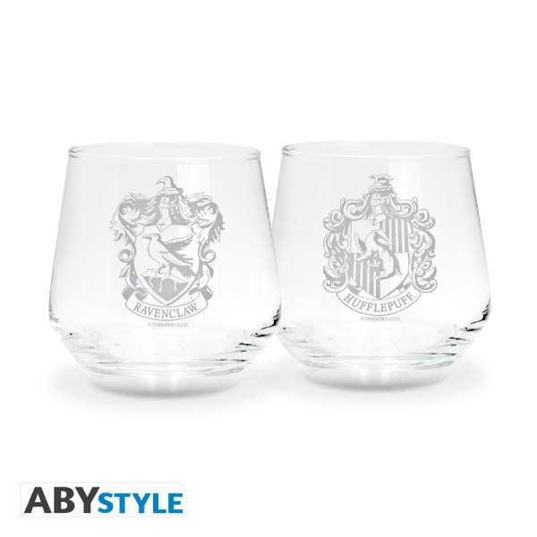 Set van 2 Ravenclaw & Hufflepuff glazen - Harry Potter