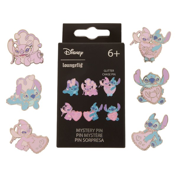 STITCH & ANGEL HEARTS MYSTERIE BOX PIN - DISNEY LOUNGEFLY