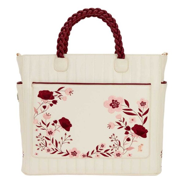 Loungefly Figural schoudertassen met bloemenprint in crème en rood