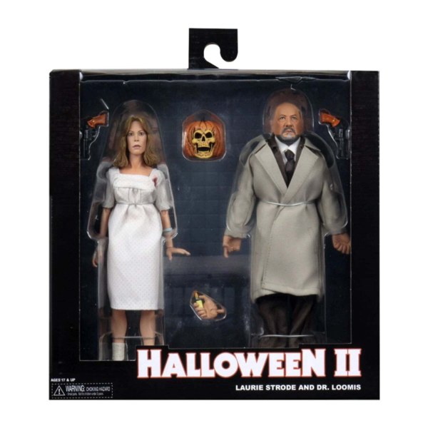HALLOWEEN 2 (1981) 8” ACTIEFIGUREN MET KLEDING (2-PACK) - DR. LOOMIS EN LAURIE STRODE