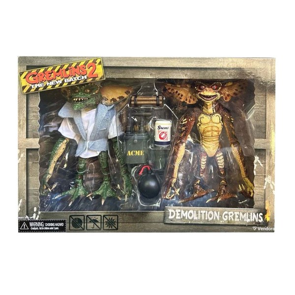 GREMLINS 2 - DE NIEUWE SERIE ACTIEFIGUUR OP SCHAAL VAN 18 CM - DEMOLITION GREMLIN 2-PACK
