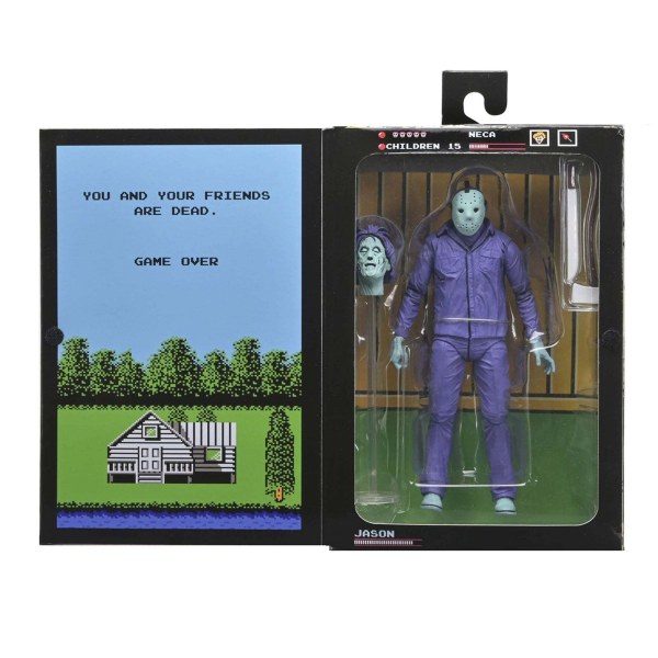 FRIDAY THE 13TH - FIGUUR OP SCHAAL VAN 7 INCH - JASON (KLASSIEKE VIDEOGAME-UITSTRALING)