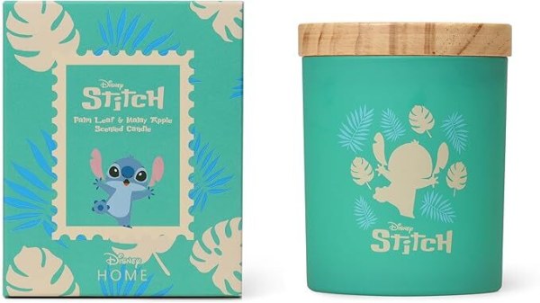 Stitch houten kaars, palmblad en Maleise appel - Disney Lilo & Stitch