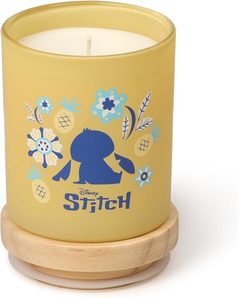 Stitch houten kaars met ananas- en kokosbloesemgeur - Disney Lilo & Stitch