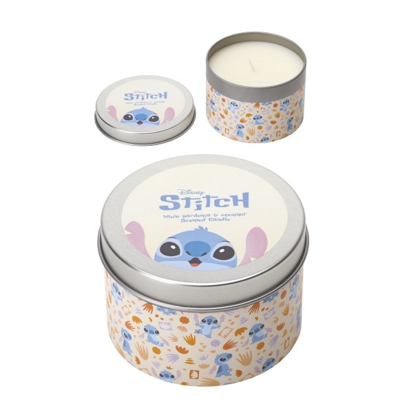 Stitch metalen kaars wit gardena & kokosnoot - Disney Lilo & Stitch