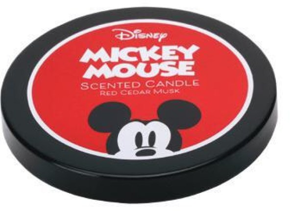 Disney glazen kaars met deksel, Mickey Muis, rode ceder muskus