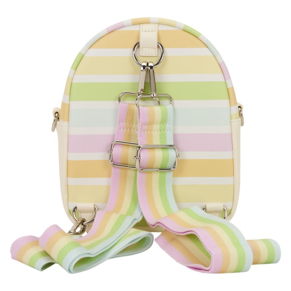 MICKEY EN VRIENDEN REGENBOOGSTREEPJES CONVERTIBLE MINI RUGZAK & SCHOUDEDTAS- DISNEY LOUNGEFLY