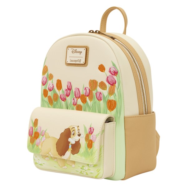 LADY PASTEL TULIP MINI RUGZAK - DISNEY LOUNGEFLY LADY EN DE VAGEBOND