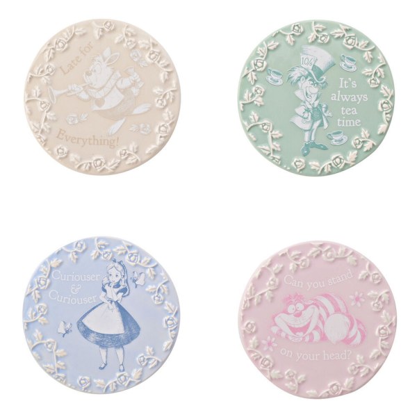 Set van 4 Disney Alice in Wonderland onderzetters