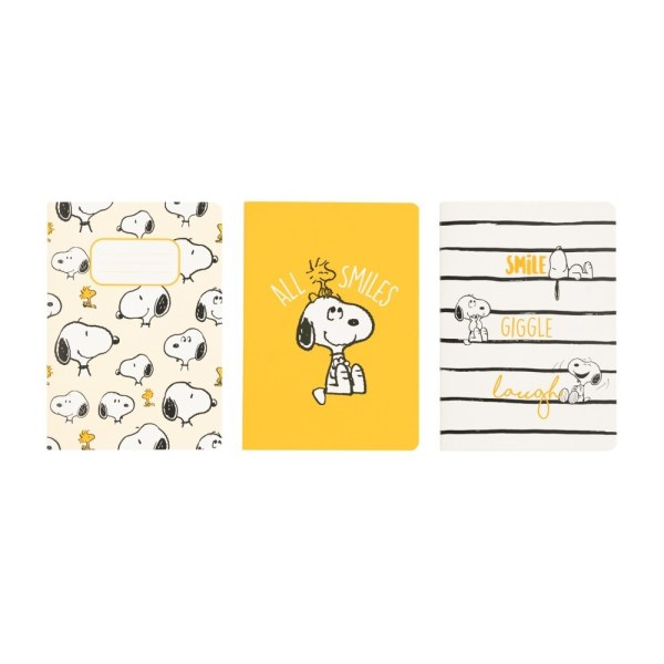PAKKET VOOR LUIE DAGEN: 3 A6-NOTITIEBOEKEN - PEANUTS
