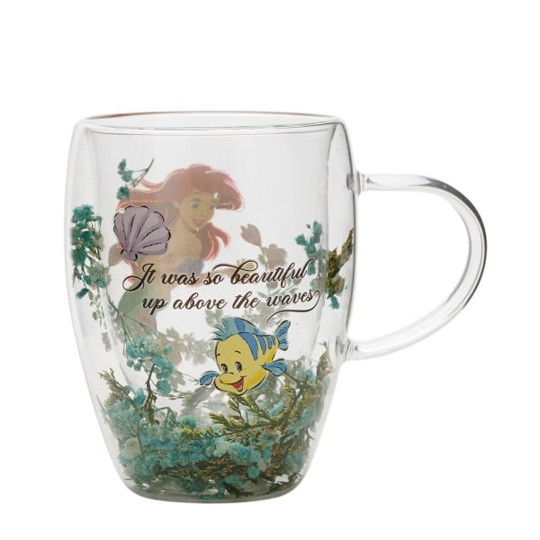 Ariel bloemen decoratieve glazen beker - Disney Pastel Princess