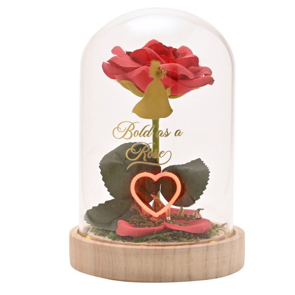 Belle lichtgevende decoratieve glazen stolp - Disney Pastel Princess