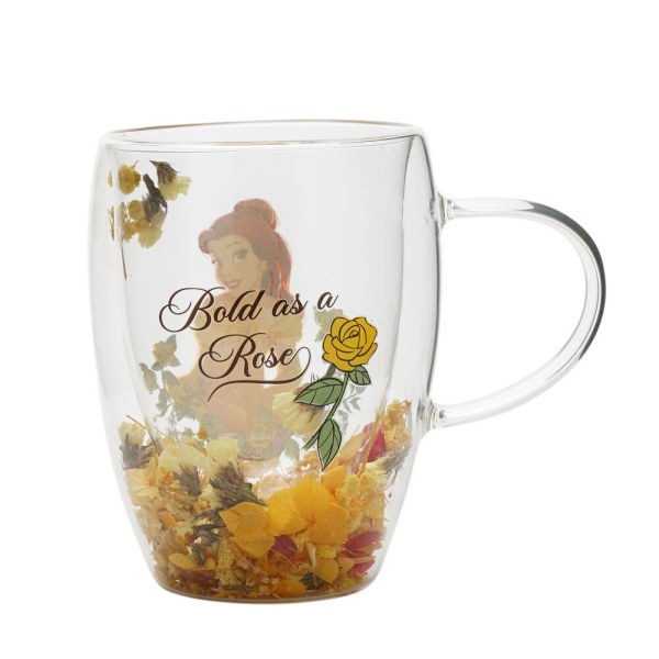 Belle bloemen decoratieve glazen beker - Disney Pastel Princess