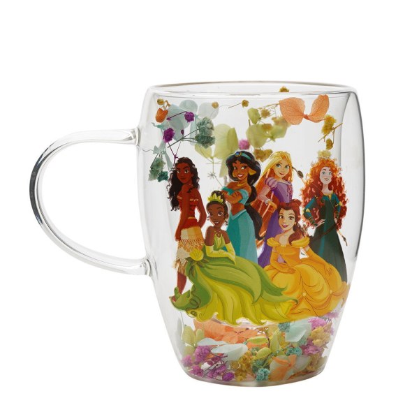 Glazen beker met Disney Princess bloemenmotief
