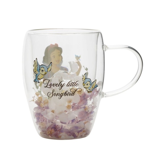Sneeuwwitje glazen beker met bloemenmotief - Disney Pastel Princess