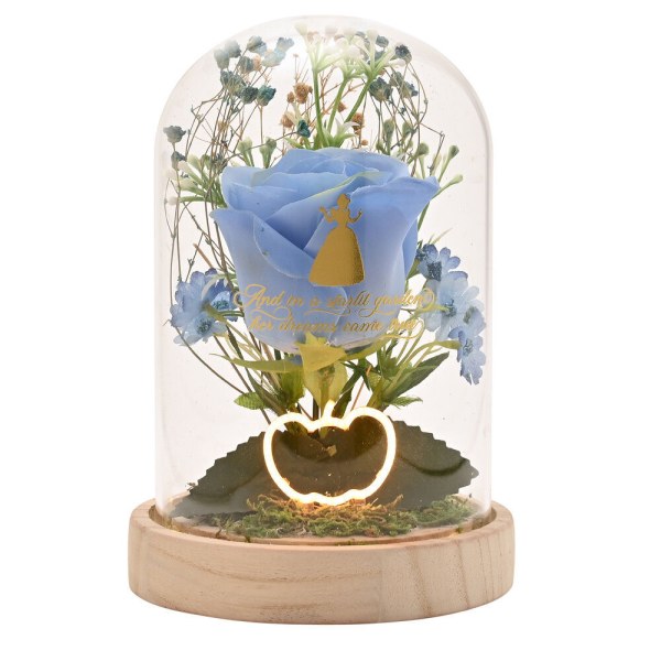 Verlichte decoratieve glazen stolp met Assepoester - Disney Pastel Princess
