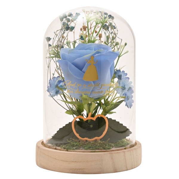 Verlichte decoratieve glazen stolp met Assepoester - Disney Pastel Princess