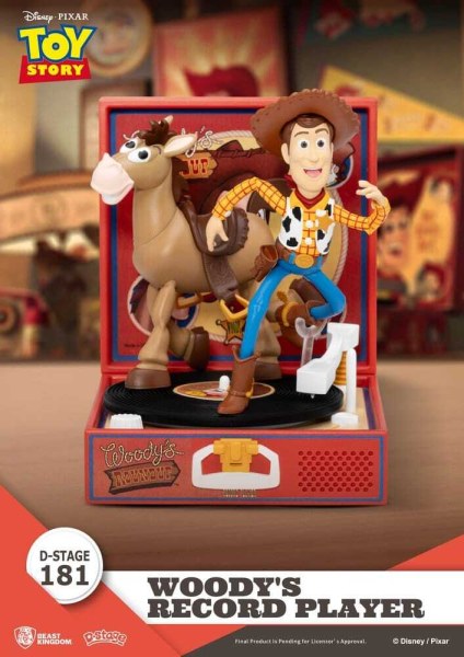 Toy Story Platenspeler Serie Woody's Platenspeler PVC Figuur 13cm
