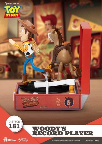 Toy Story Platenspeler Serie Woody's Platenspeler PVC Figuur 13cm