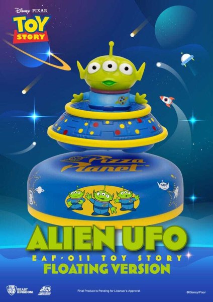 Toy Story diorama: Eiaanval, buitenaardse UFO, zwevende versie, 6 cm