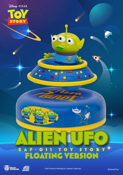 Toy Story diorama: Eiaanval, buitenaardse UFO, zwevende versie, 6 cm