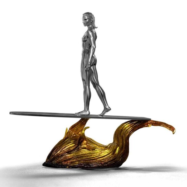 Zilveren Surfer Art Scale 27 cm - Iron Studios Fantastic Four