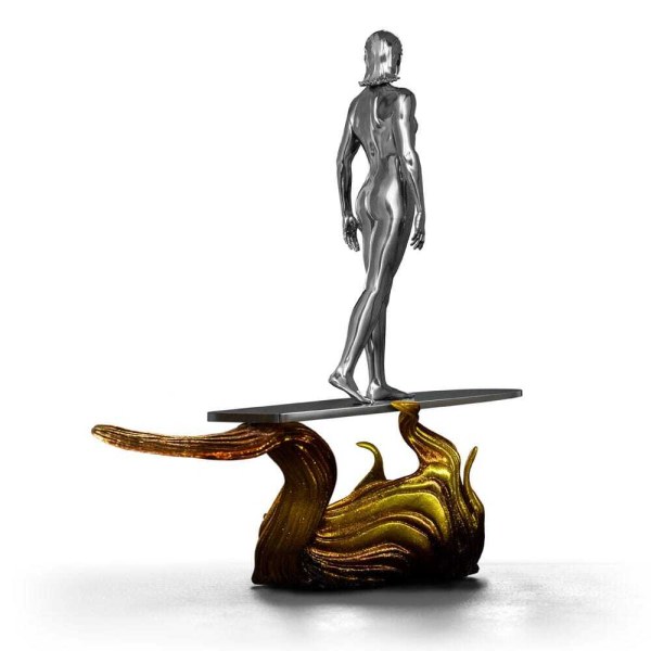 Zilveren Surfer Art Scale 27 cm - Iron Studios Fantastic Four