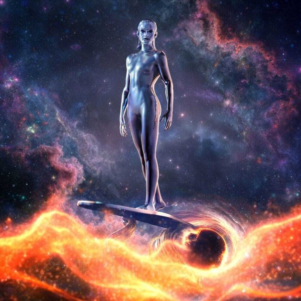 Zilveren Surfer Art Scale 27 cm - Iron Studios Fantastic Four