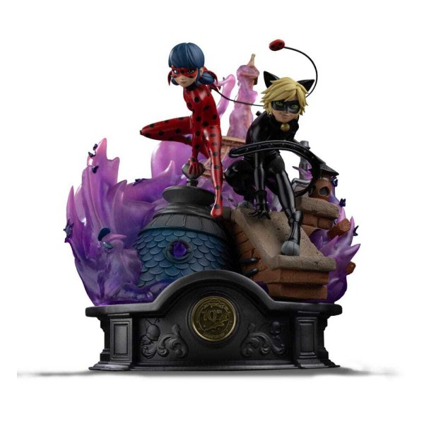 Deluxe Art Scale van Lady Bug en Cat Noir, gesigneerde editie, 23 cm - Iron Studios Miraculous