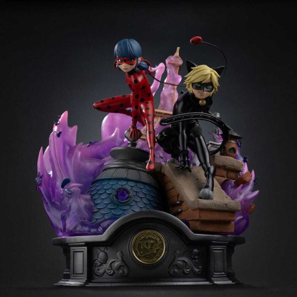 Deluxe Art Scale van Lady Bug en Cat Noir, gesigneerde editie, 23 cm - Iron Studios Miraculous