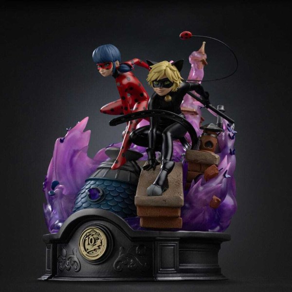 Deluxe Art Scale van Lady Bug en Cat Noir, gesigneerde editie, 23 cm - Iron Studios Miraculous