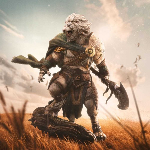 Ajani Goldmane Art Scale 26 cm - Iron Studios Magic The Gathering