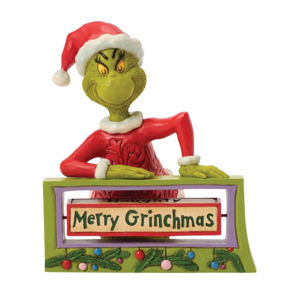 Grinch-draaiend reclamebord - JIM SHORE GRINCH