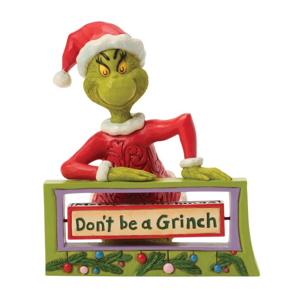 Grinch-draaiend reclamebord - JIM SHORE GRINCH