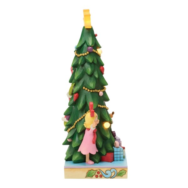Grinch, Cindy en Max die vanuit een boom naar buiten gluren - JIM SHORE GRINCH