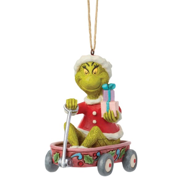 Hangend ornament in de vorm van een Grinch-wagen - JIM SHORE GRINCH